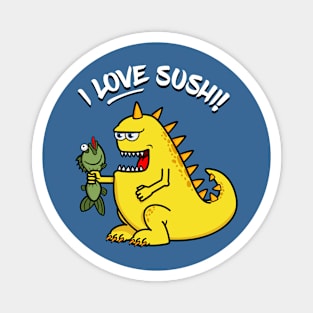 Monster Loves Sushi! Magnet